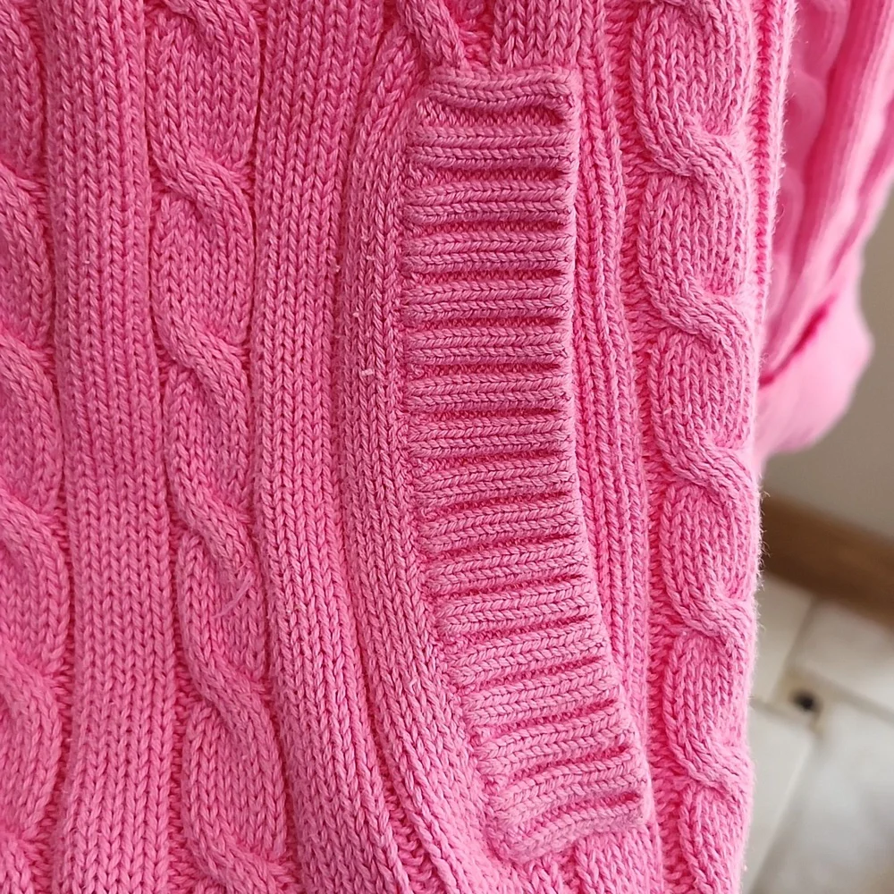 Lilly Pultizer Hot Pink Cable Knit Zip Up Hoodie Small - Picture 6 of 15